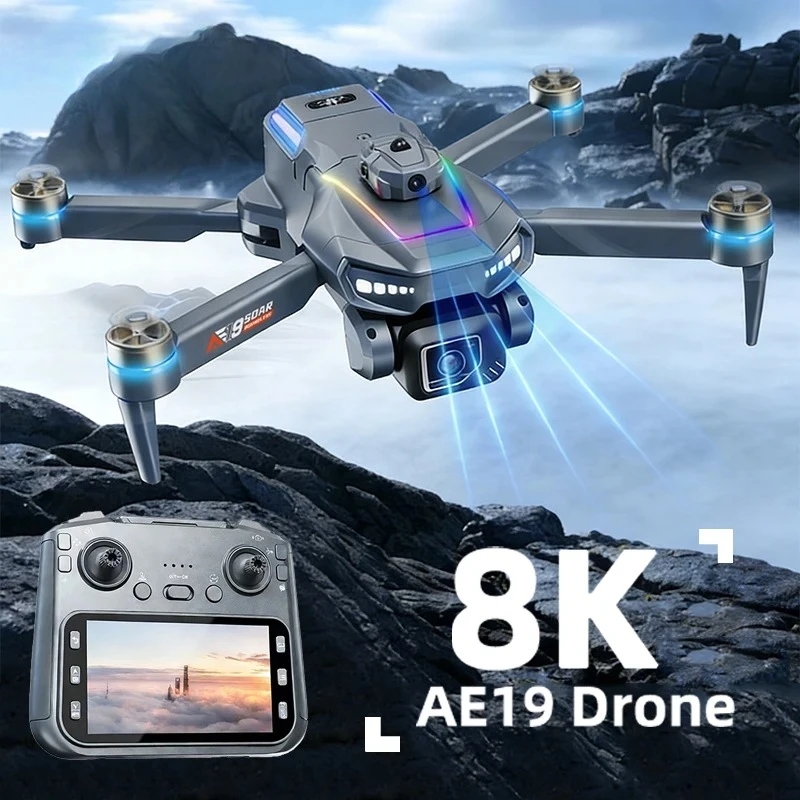 

Дрон AE19 с двумя камерами 4K HD, бесщеточным двигателем, инфракрасным обходом препятствий и оптическим позиционированием по оптическому потоку