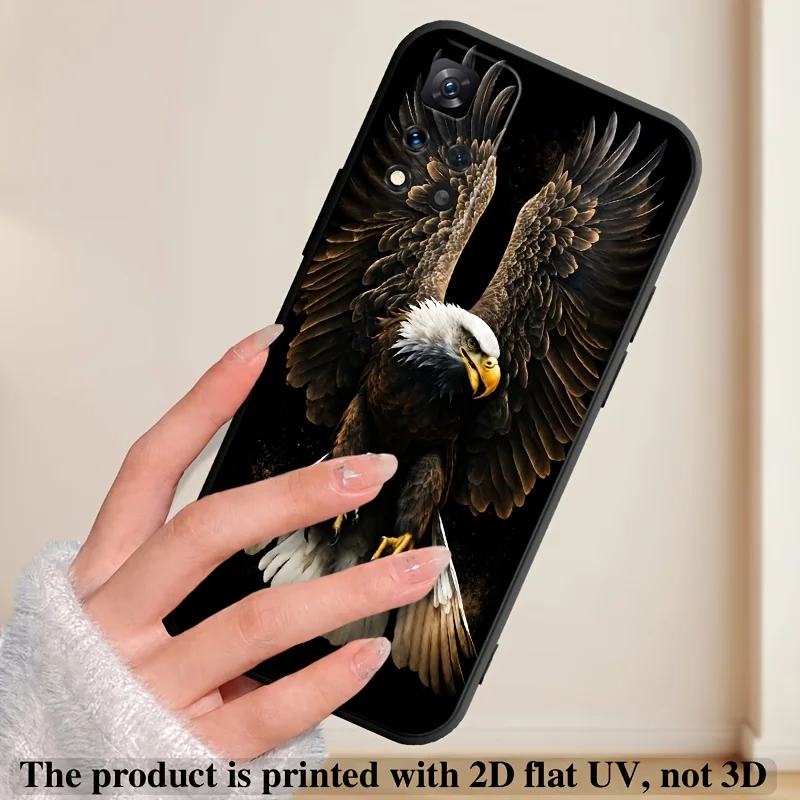 Eagle-pattern soft rubber phone case for Redmi Note 15 14 13 12 11 PRO 5G 4G soft protective cover view 3
