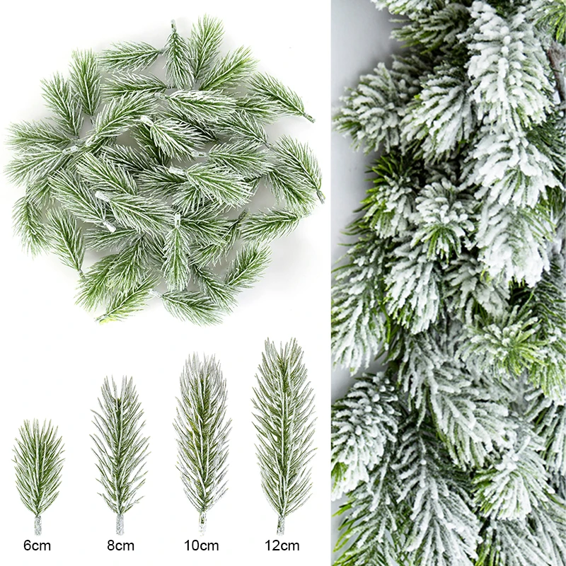 Christmas Pine Branches Artificial Plant Pine Needles Christmas Decoration for Home Xmas Tree Ornament DIY Wreath New Year Gifts