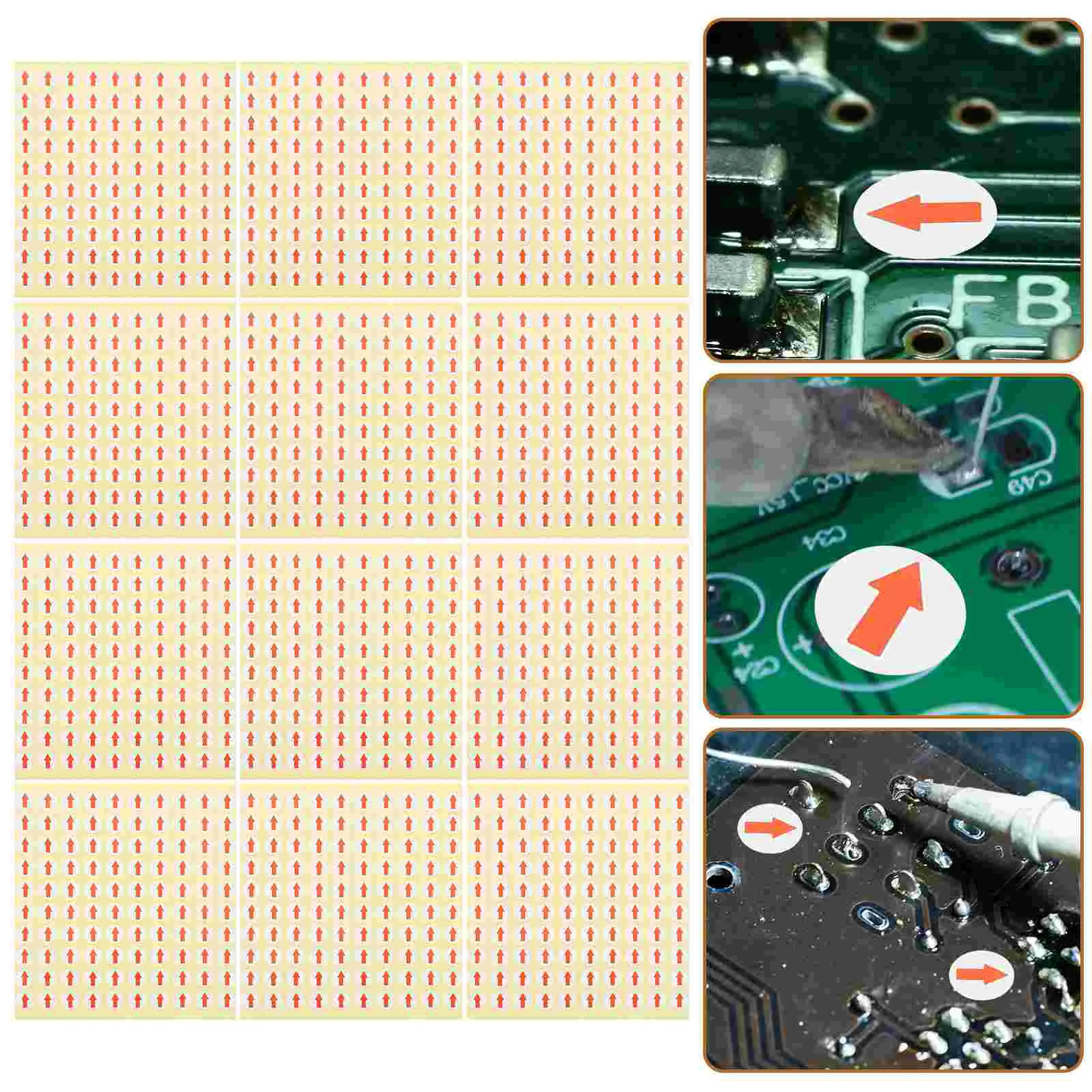 3200 PCS Sticker Paper Defect Indicator Round Labels Adhesive Stickers for Children Circle Dot Applique
