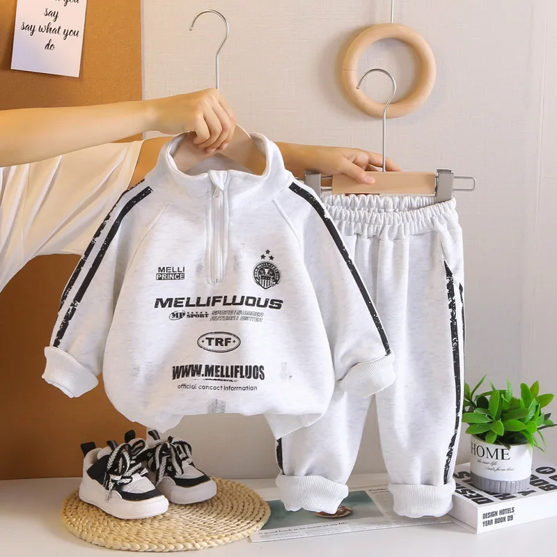 

Children's Spring Autumn Clothing Sets Boys Long Sleeved Sweatshirt and Sweatpant Two Piece Suit Kids Tracksuit Outfit 1-5 Years