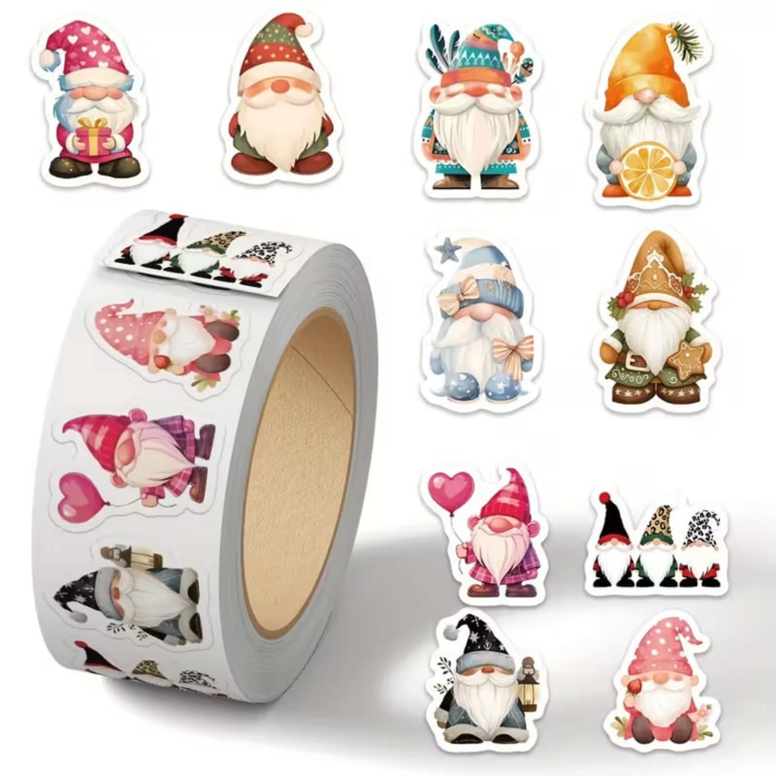 500Pcs Cartoon Dwarf Pattren Journal Sticker Cute Notebook Stickers Gift Packaging Tape Sealing Stickers Self-Adhesive Stickers