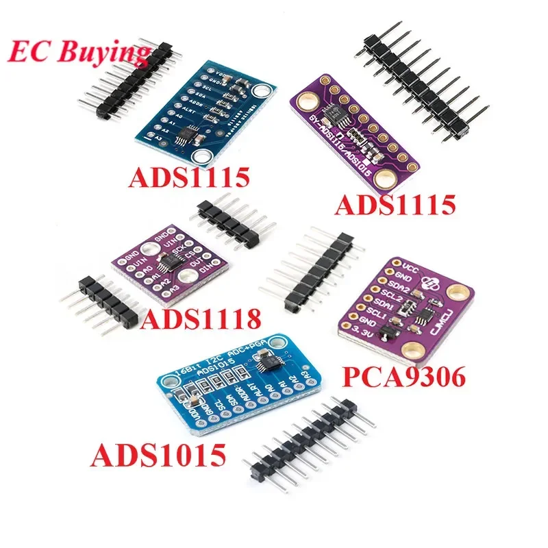 Module de convertisseur 16 bits I2C IIC ADS1115 ADS1015 ADS1118, carte ADC PCA9306 pour puce amplificateur de traduction de niveau Arduino RPi