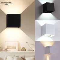 7W LED Cube Wall Lamp Waterproof Outdoor Light Aluminum Up & Down Light Adjustable Angle Indoor Outdoor Wall Light Drop Shipping