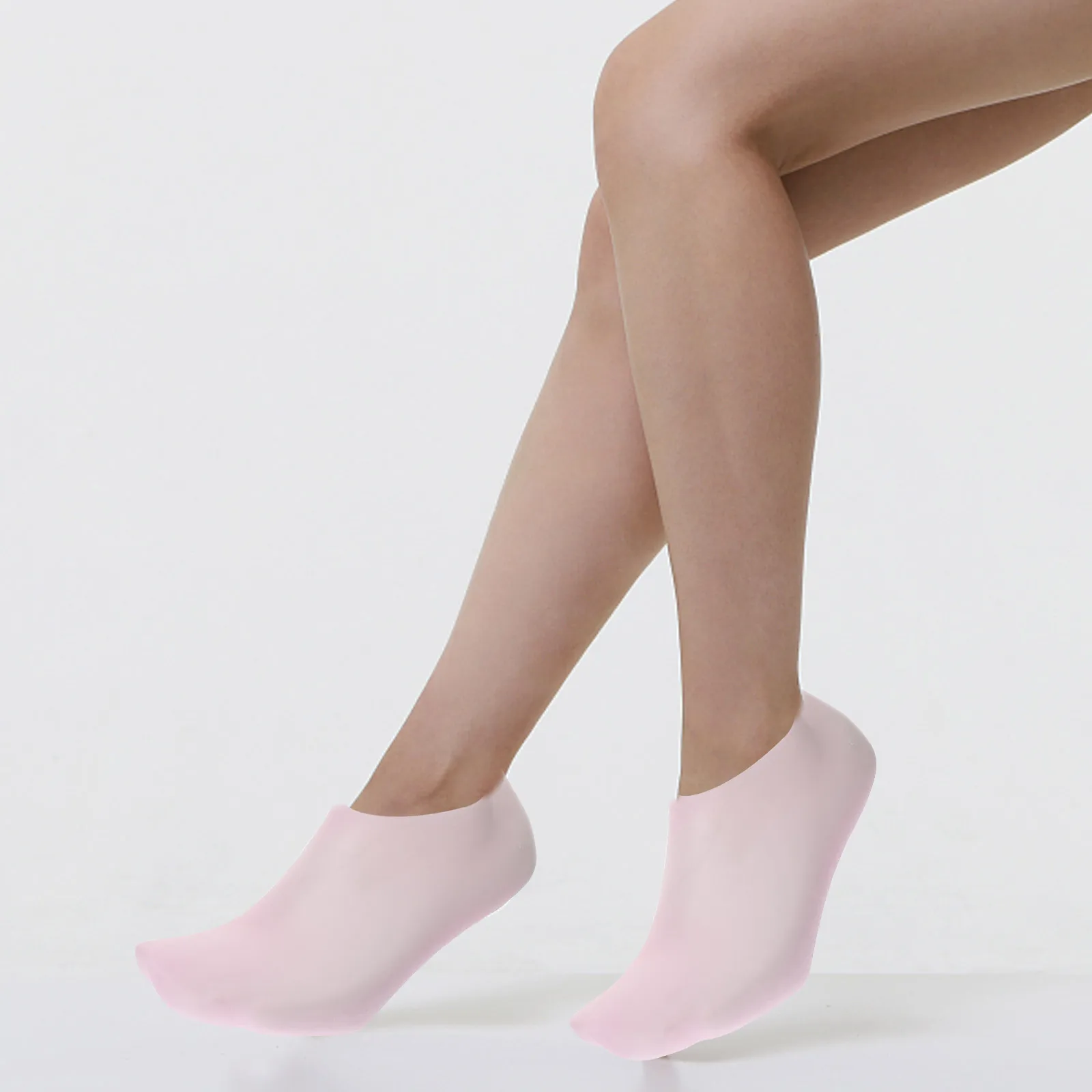 

1 set Waterproof Sun Protection Gloves Socks for Dry Moisturizing Women Pink Spa Elastic Foot Care Tools Beach