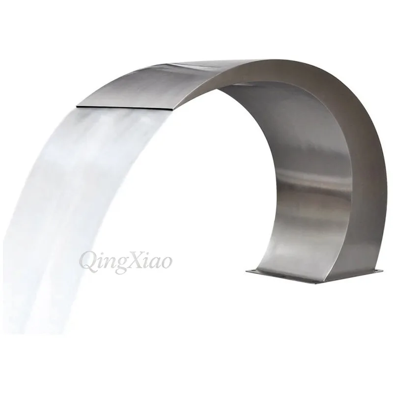 Stainless Steel Arc Pool Waterfall Spout Water Curtain Fountain Outlet  for Swimming Pool Pond Garden Water Feature Decoration