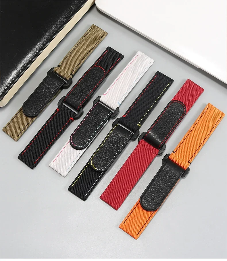 20 mm 21 mm Klettverschluss Canvas Uhrenarmband männlich für Rolex Daytona Omega Seahorse Rudder Bay Seiko Nylon-Uhrenarmband – Detail 10