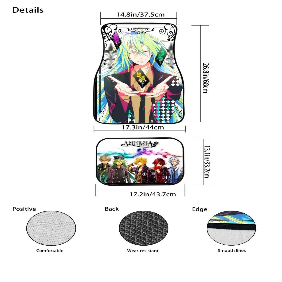 Auto Foot Pads Cartoon Animation Design Car Floor Mat Unisex Luxury Design Easy Installation Vehicle Carpet Car Accessories New