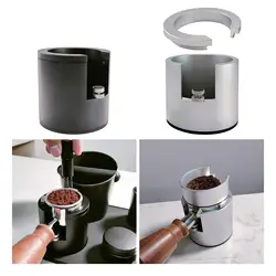 Adjustable Espresso Coffee Tamper Stand Barista Tool Tamping Holder Rack Shelf Coffee Machine Tool 51Mm 53Mm 58Mm-Silver Durable