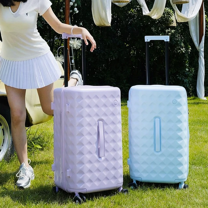 Dopamine Luggage Stylish Student Travel Suitcase on Wheels Carry on Cabin Boarding Box 24/26/28 Large Capacity Trolley Bag