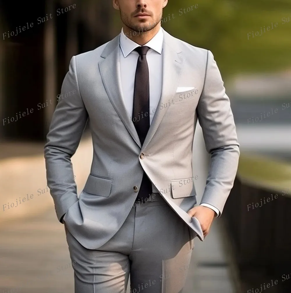 New Purple Men Business Suit Groom Groomsman Prom Wedding Party Formal Occasion Tuxedos 2 Piece Set Jacket And Pants