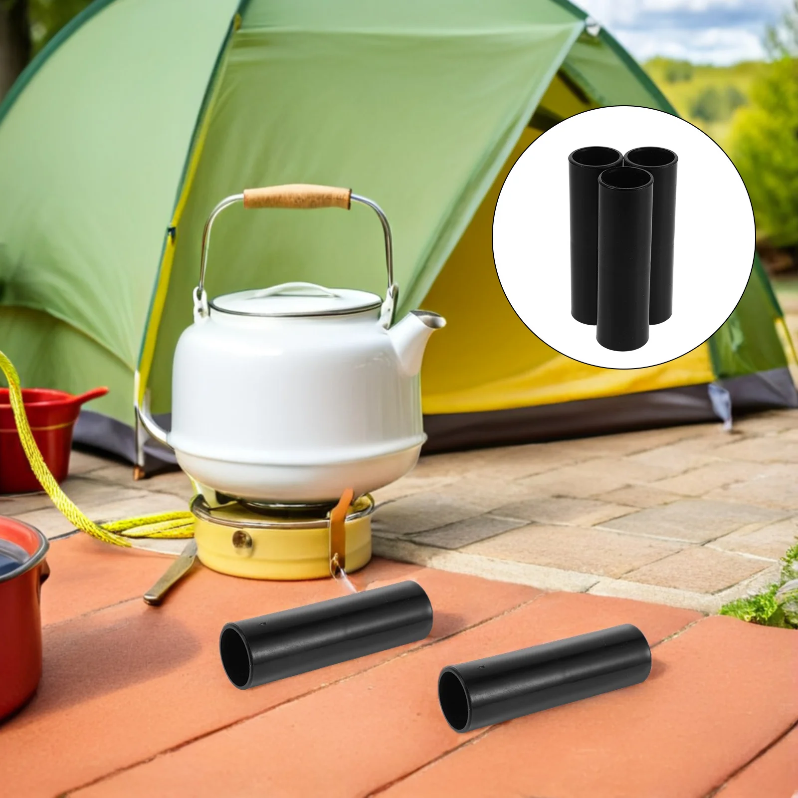 

6Pcs Camping Tent Pole Connectors Heavy Duty Plastic Straight Joints for Tent Frame Reinforcement Outdoor Shelter Accessories