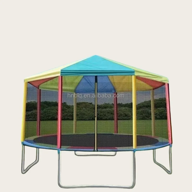 트램펄린 안전망, 내구성이 뛰어난 고강도 공원 야외 트램펄린, 안전한 가족 레크리에이션 및 피트니스 활동용