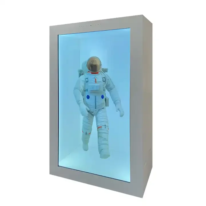 75 86 98 inch 3D hologram interactive video holographic touch screen lcd transparent holobox display cabinet showcase display