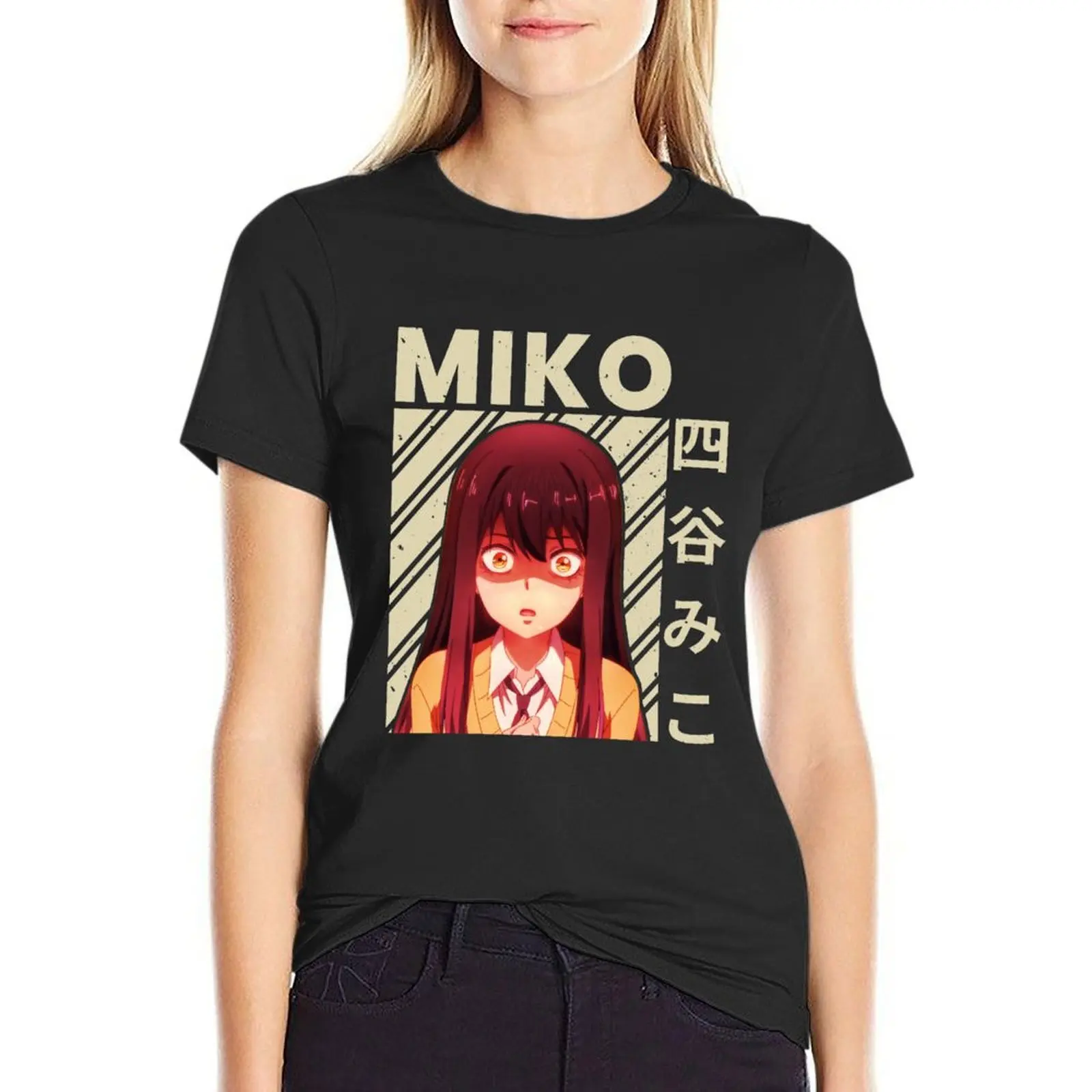 

Mieruko chan-miko yotsuya Vintage T-Shirt summer tops plus size tops t shirt dress Women