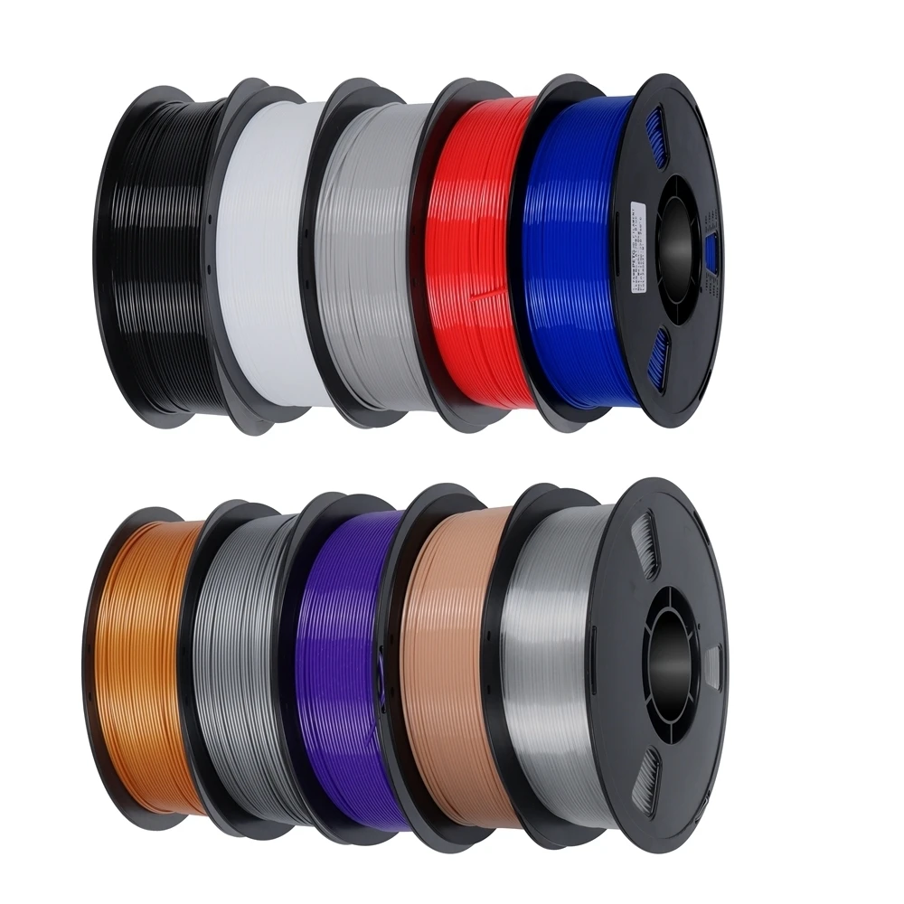 10kg PETG Filament Color Mixing 3D Printer Filament 10 5 Rolls 1KG 1.75mm Accuracy +/- 0.02mm Bundle 10kg 5kg PETG Plastic Spool