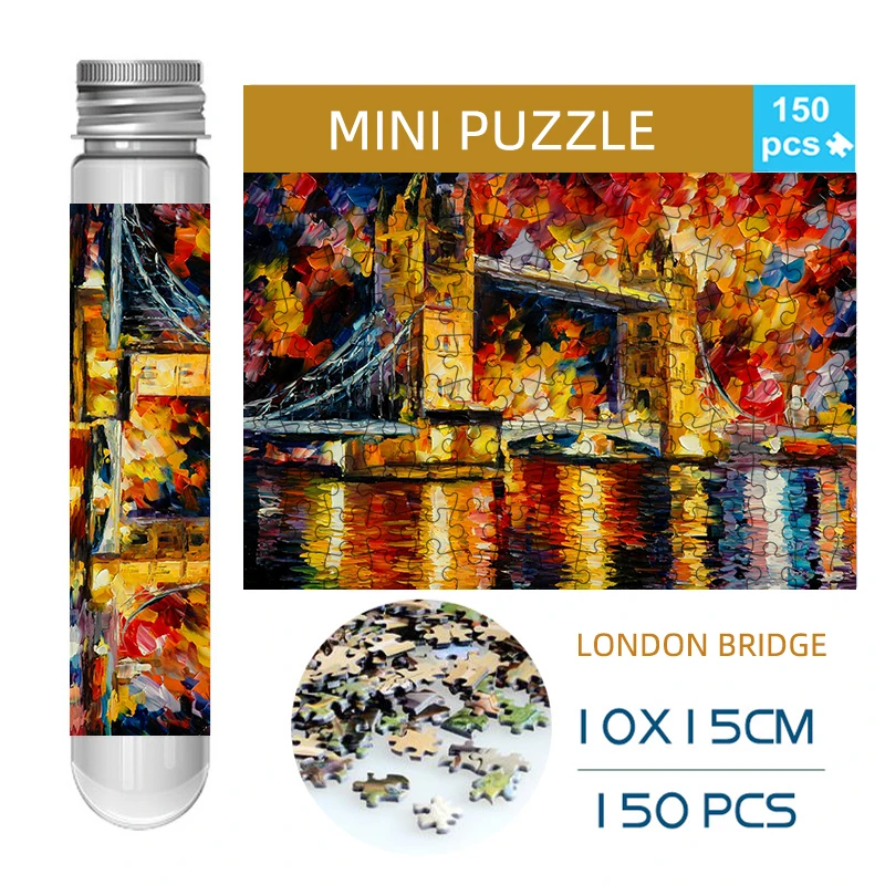 150PCS Mini Reagenzglas Puzzles Berühmte Malerei Dekompression Spielzeug Puzzle Fridget Puzzle Spiel Familie Dekoration Urlaub Geschenk – Detail 12