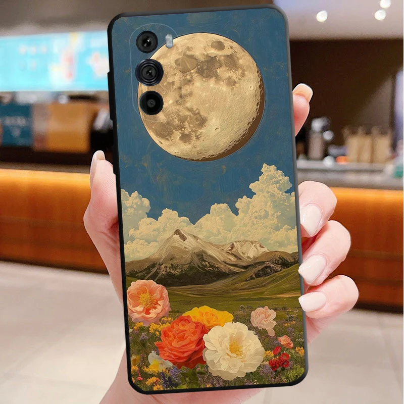 

Clound Moon Star Night Funda Phone Case For Motorola Edge 50 40 Pro 60 50 40 30 Ultra Neo Fusion Moto G Play G Stylus G Power G