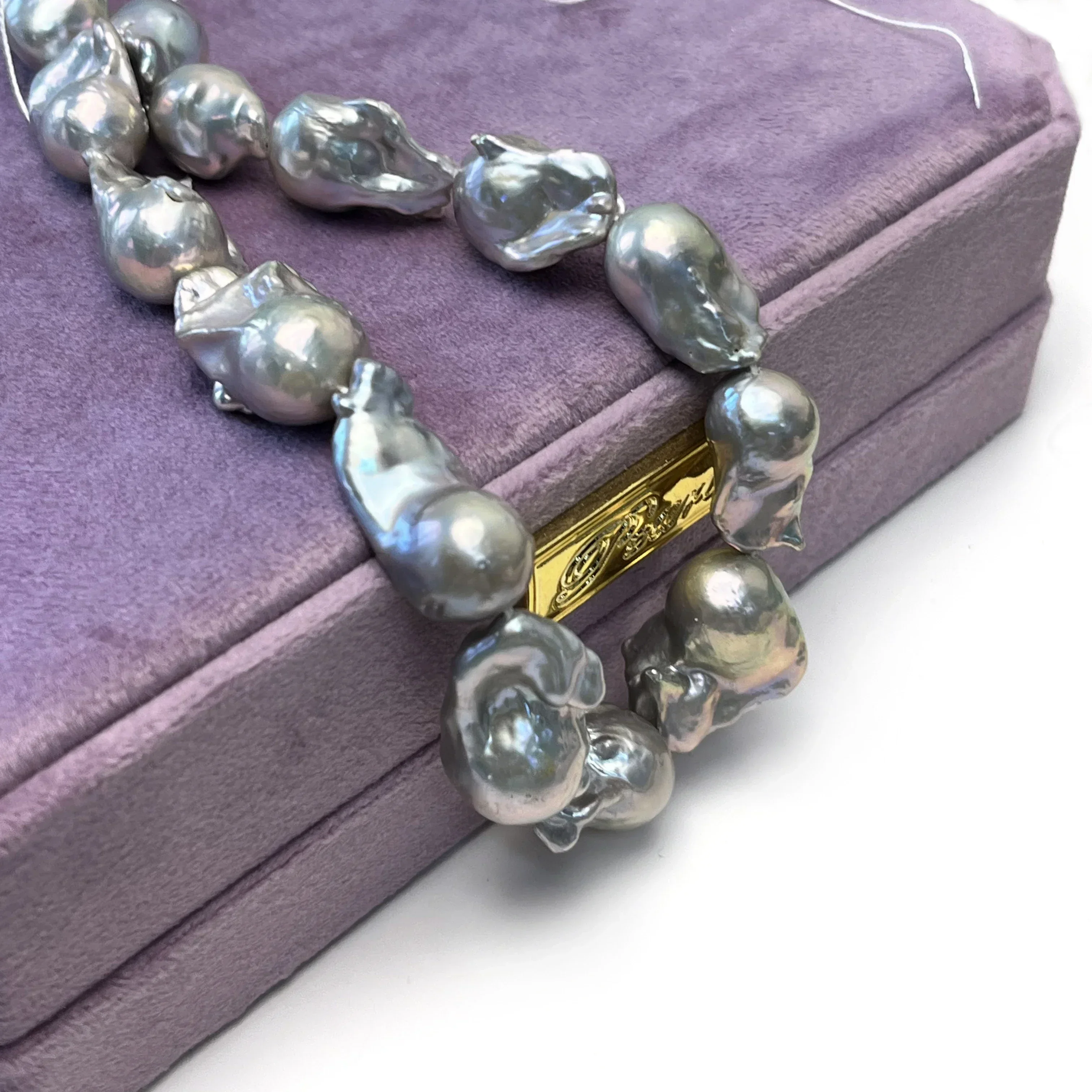 

15-20mm6A Natural Freshwater Silver Fishtail Baroque Pearl Bead Jewelry MakeDIY Necklace Bracelet Accessories Gift Wedding Women