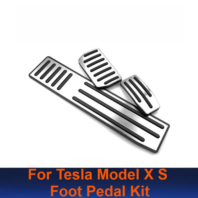 ل تسلا نموذج X/S لا الحفر المعادن دواسة القدم يغطي مسرع بدال فرامل عدة المضادة للانزلاق تعديل الداخلية الملحقات