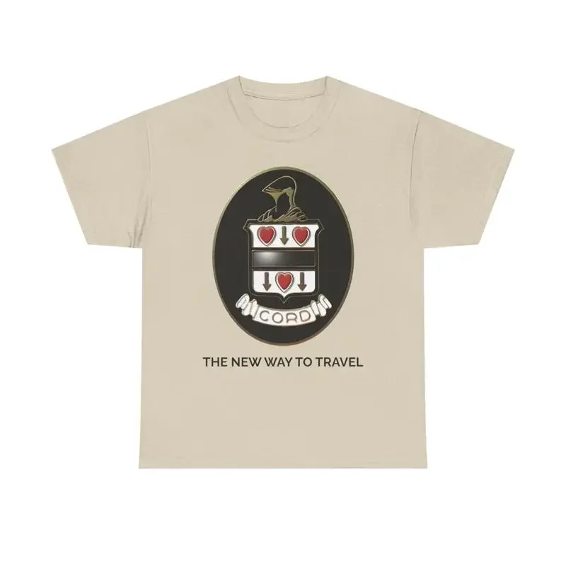Classic Cord Automobile The New Way to Travel Logo T shirt
