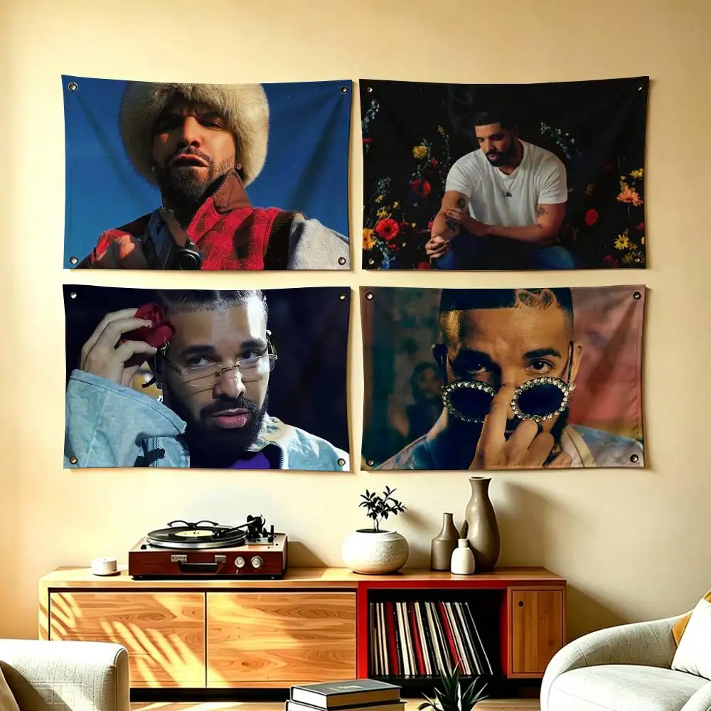 Hot Pop-Rap Singer Drake-e Flags for Bedrooms Home Decor Items Outdoor Decors Garage Decoration Flaga