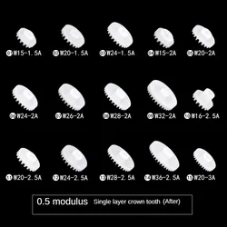2AW crown gear chrysanthemum teeth 0.5M module plastic toy multi-tooth gear Complete collection of DIY handmade accessories
