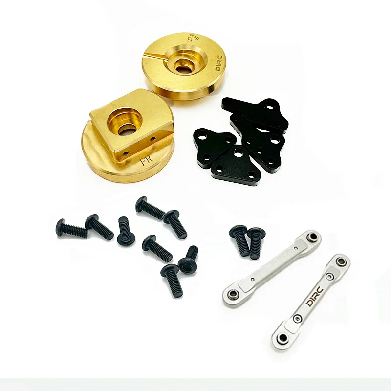 

D1RC Simulation Model Car Brass Weight 7075 Metal Trolley Steering Unimpeded Position for 1/10 RC Crawler Car VP H10 Optic Parts