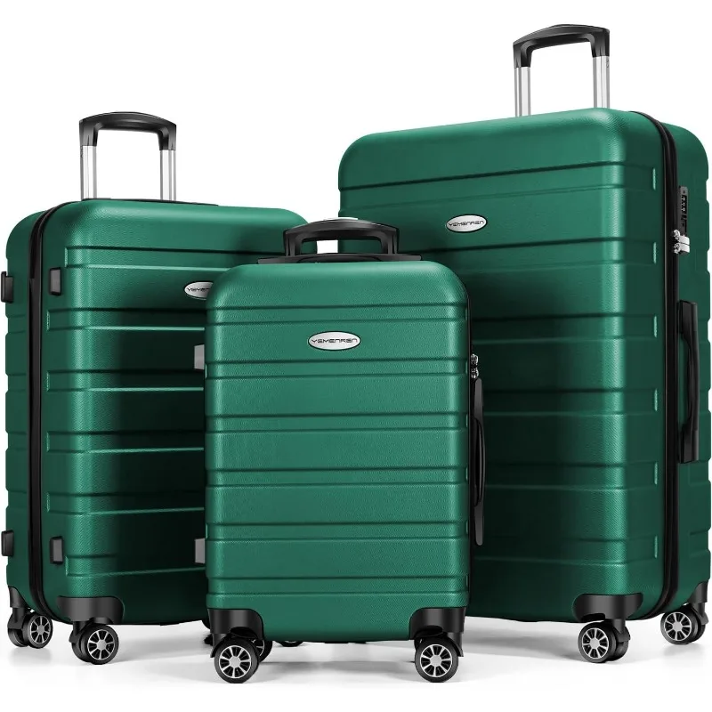 

Luggage Sets Hardside Lightweight Suitcase with Spinner Wheels TSA Lock, 3-Piece Set (20/24/28)