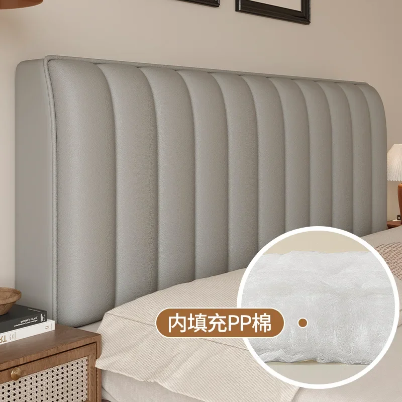 Eco-friendly Leather Headboard Cover Thick Cotton Soft Fully Wrapped Backrest Covers Durable Anti Pet Scratch Headboard Cover