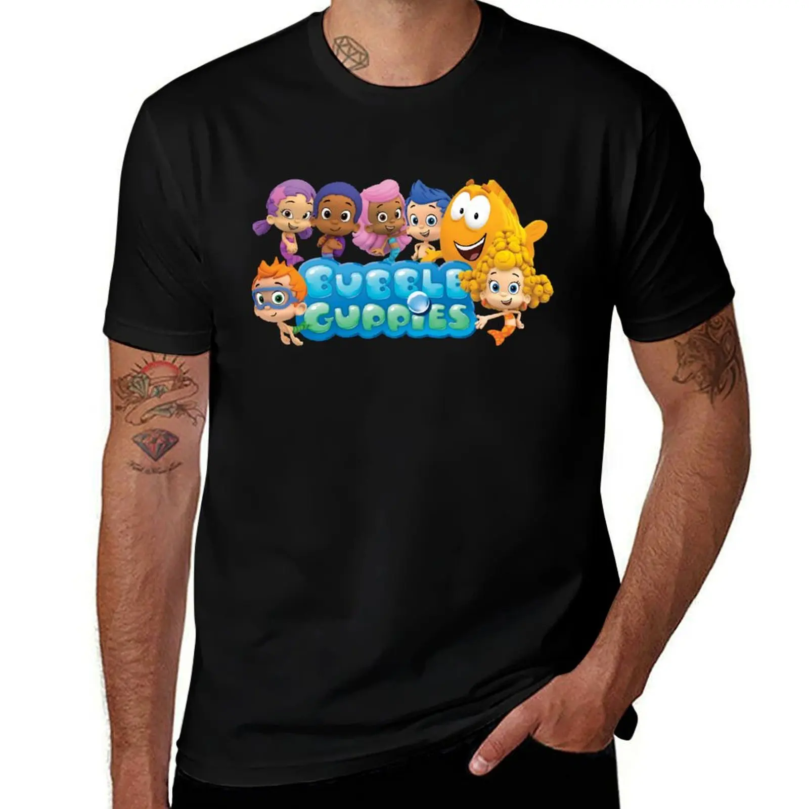 

Mens Funny Bubble Guppies Christmas T-Shirt man t shirt oversized graphic tee men clothes