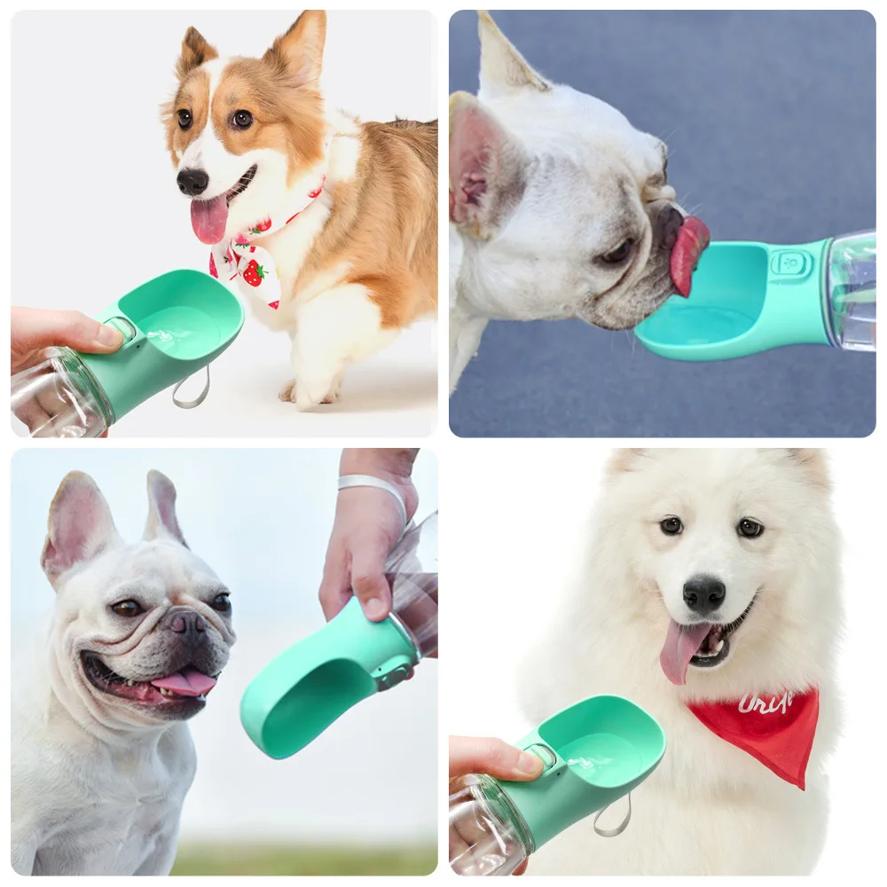 Portable Dog Water Bottle for Small Medium Pet Leak Proof Cats Water Bottle Durable Outdoor Walking Bowl Pet Products 350/550ML