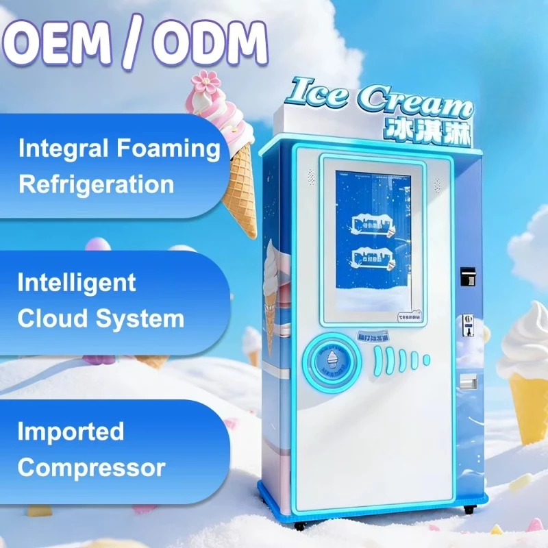 Automatic Ice Cream Vending Kiosk for Cinema Shopping Mall and Supermarket Soft Serve Ice Cream Machine