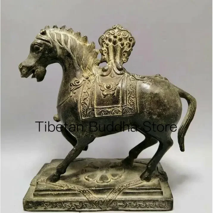 

Old China Bronze Fengshui Success 12 Zodiac Horse Jun Horses Animal Statue