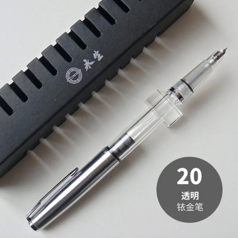 

A+ Wing Sung 601 Transparent Resin Vacumatic Fountain Pen Piston 0.5mm Nib Writing