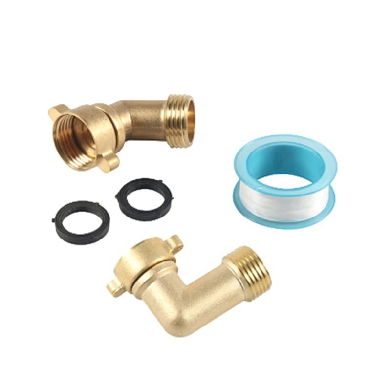 Garden Hoses Elbow Connector 45/90 Degree Solid Brass Pipe Fittings for Motorhomes