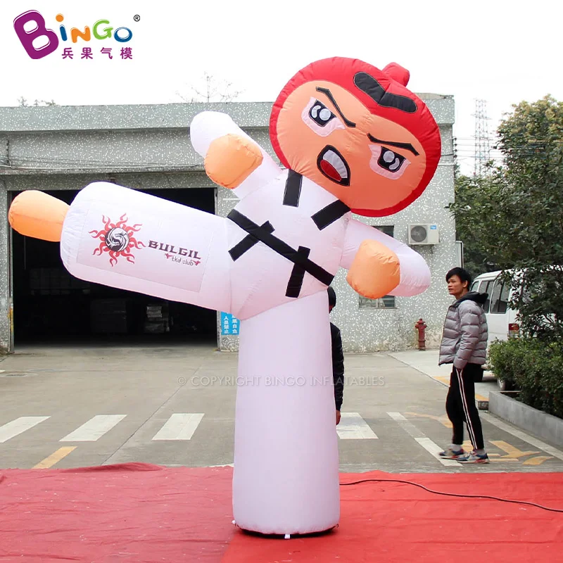 

Custom Design 5mH Inflatable Taekwondo Figure Balloon For Commercial Advertising Decoration Kung Fu Academy Character - BG-C0290