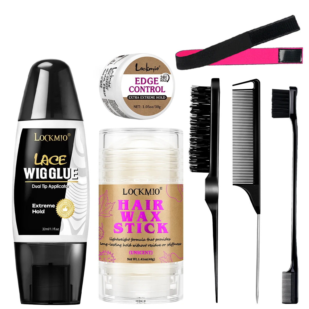 

Slick Hair Styling Wax Stick Solid Wax,Edge Control Gel for Baby Bangs Extreme Hold Lace Wig Glue Dual Tip Applicator Adhesives