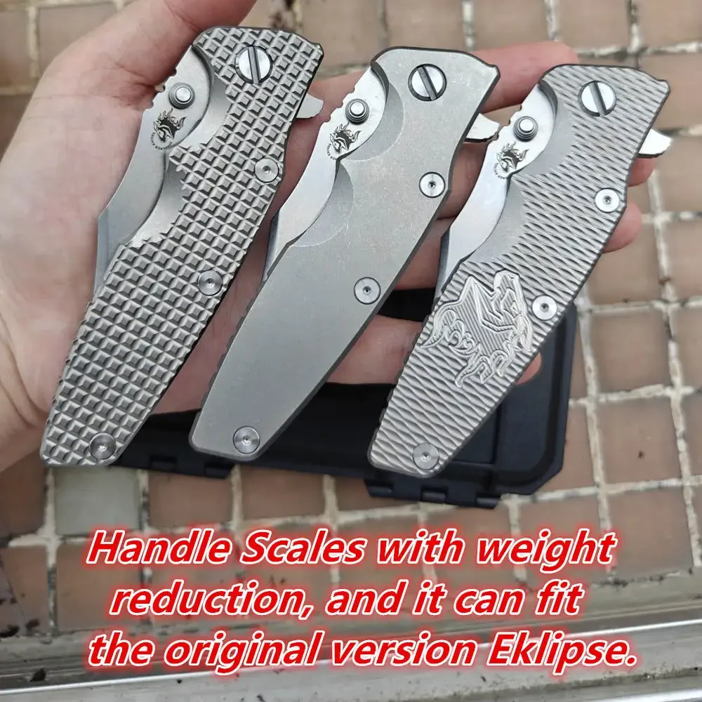 JUFULE Best Titanium Handle Hinderer Eklipse N690 Ceramic Bearings Tactical Pocket Camping Hunt Outdoor EDC Tool Folding Knife