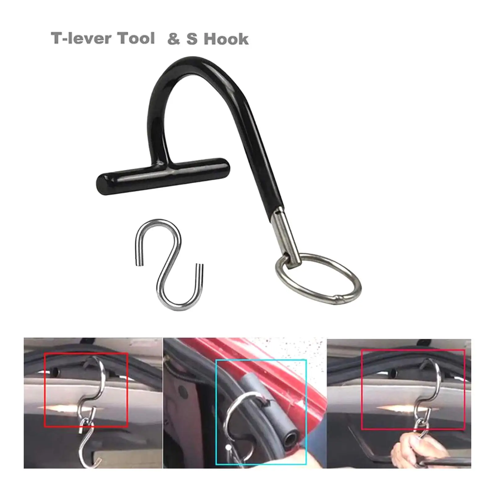 1PC Hail Rod Hanger Fittings W/ S Hook Professional Portable Durable Paintless Broken Removal Tools for Car Traveling Outdoor