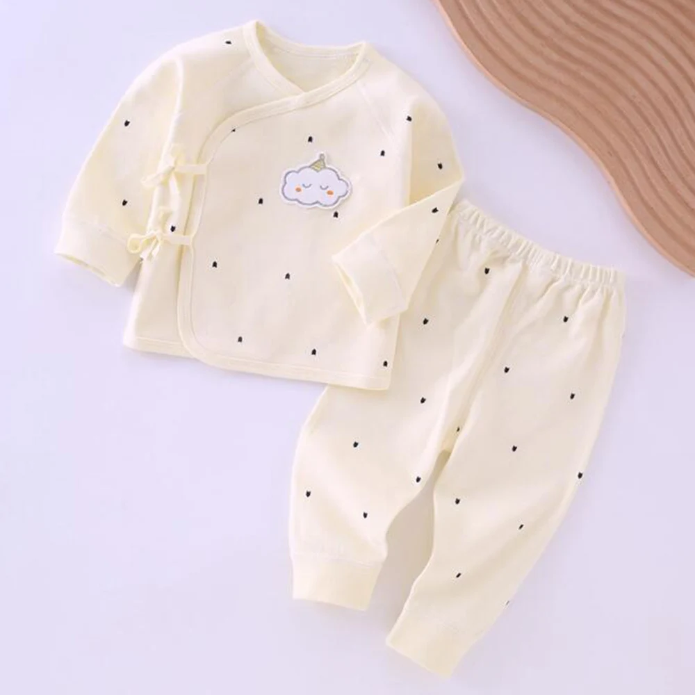 Baby Boy Outfits Spring Autumn Long Sleeve Tops + Pants Two Pieces Newborn Clothes Hospital 0-6 Months Girl Sets