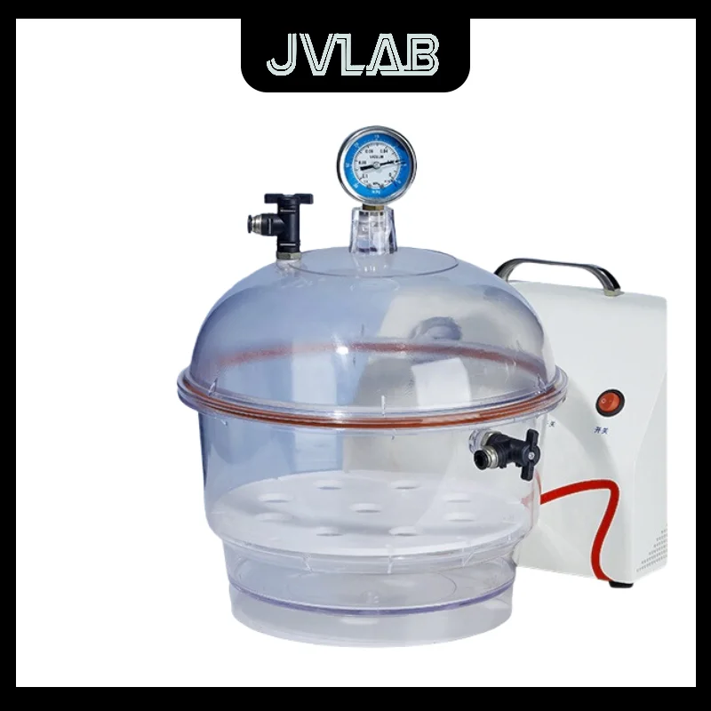 

Lastic PC Vacuum Dryer Lab Vacuum Tank Drying Dish Drying Kettle Pressure Gauge Rubber Ring Conduit Tank Oil-free JVLAB