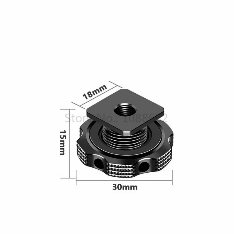 Jadkinsta 1/4 Camera Hot Shoe Mount Screw Adapter to 1/4 or M14 for Tripod Microphone Monitor One Nut Microphone Screw Adapter