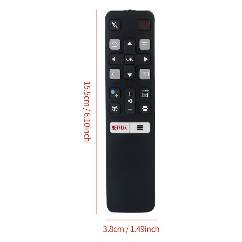 Remote Control (RC802V FUR6 FNR1 FMR1) Replacement for TCL Android 4K UHD Smart TV Without Voice Commands Batteries Not Included