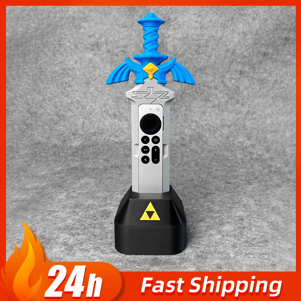 

20cm/7.87in 3D Printed Master Sword Stand - Creative Apple TV Remote Holder, Unique Desktop Decoration Ornament Gift for Fans