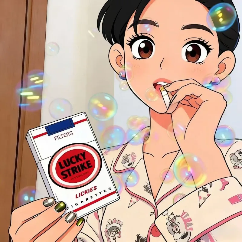 

Ins Decompression Plastic Cigarette Box Blowing Bubble Artifact Fun Bubble Adult Office Venting Artifact Prank Photo Props