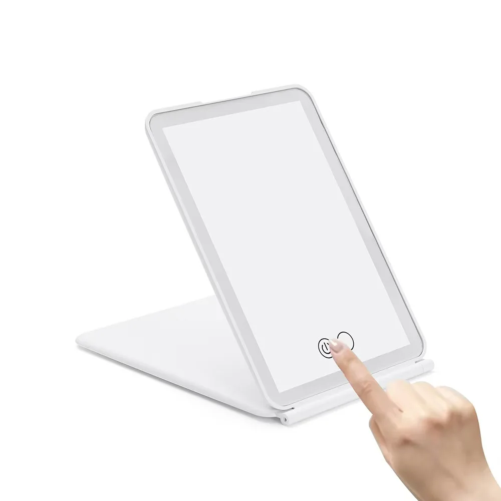Makeup Mirror with 10X  3 Color Lights Magnifying 72 LED Lights Vanity Mirror Travel Mirror Compact Cosmetic Foldable Mirror