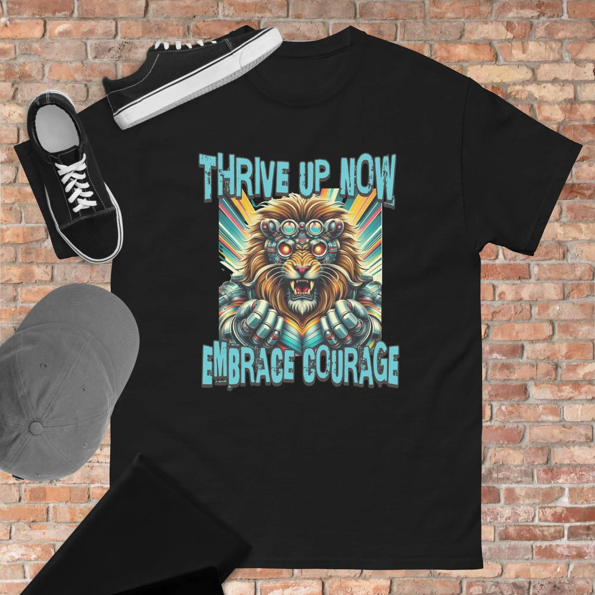 T-shirt Embrace Courage : Vivez pleinement maintenant – Inspiration, encouragement, motivation positive, coaching