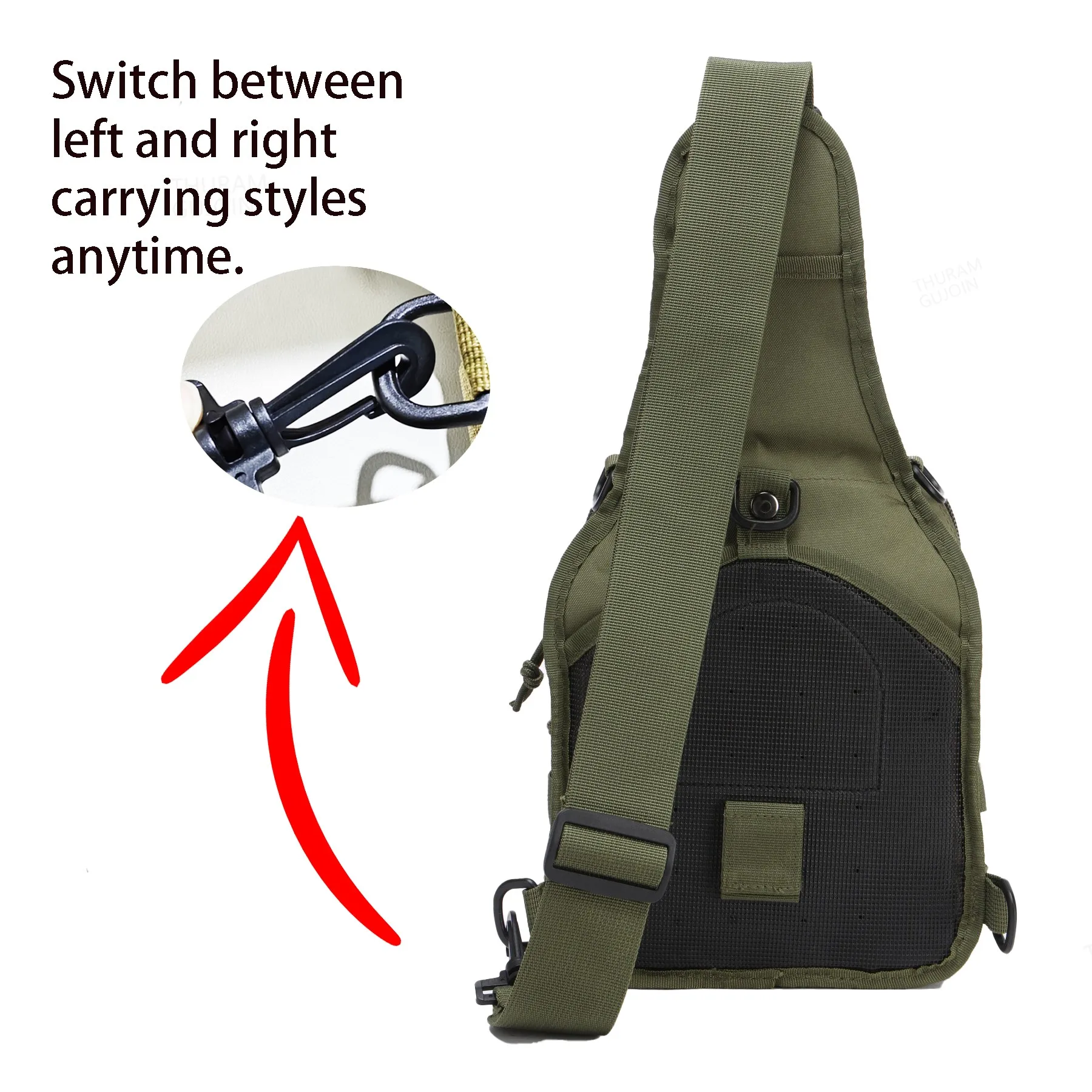 حقيبة ظهر تكتيكية خارجية من TH - مراجعة Sling Backpack Shoulder وسعره