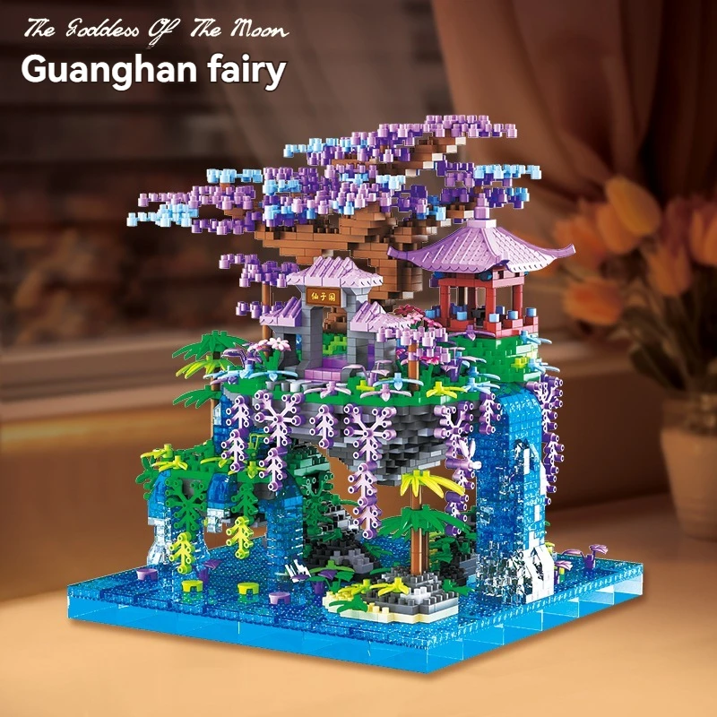 Street view Fish Hutch Ancient Chinese Style Ancient Building Educational Building Blocks Toys